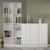 Scranton & Co 80" x 16" Modern Wood 5-Shelf Narrow Vertical Bookcase, for Living Room/Study/Office, Incredible Quality, in White Finish