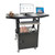 Upgraded AV Cart, Adjustable-Height Steel AV Cart with Locking Cabinet and Pullout Keyboard Tray, Rolling Media Cart with Wheels & Power for Computer Laptop Projector Printer (Black/43"x18"x43")