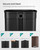 SONGMICS 13 Gallon (50 L) Trash Can, Stainless Steel Kitchen Garbage Can, Recycling or Waste Bin, Soft Close, Step-On Pedal, Removable Inner Bucket, Brown ULTB50BR