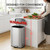ZABINS 13 Gallon Trash Can (50L) and 1.6 Gallon (6L) Kitchen Trash Can Combo Set, Stainless Steel Garbage Can with Lid and Step-on Pedal, Soft Close Waste Bin with Inner Bucket for Home & Office