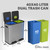 SIMPLI-Magic 21 Gallon (80L) Dual Compartment Kitchen Trash Can - Hands-Free Step Pedal, Soft-Close Lid, Stainless Steel Recycling Bin with Odor Filter (40L + 40L)