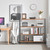 HCHQHS Bookshelf,4-Tier Industrial Bookcase,Rustic Wood and Metal Open Display Book Shelves Home Office,Bedroom Standing Shelf Unit,Horizontal Kitchen Shelf Organizer,Bathroom Storage Rack 47in
