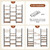 SUPERJARE Triple Bookshelf, Bookcase with 14 Open Display Shelves, Wide Book Shelf Book Case for Home & Office, 5 Tier, Brown