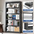 VASAAOSD Metal Bookshelf Adjustable - 61" Tall Black Bookcase, 5 Tier Book Shelf, Tooless Assembly Book Case, Modern Bookshelves and Bookcases for Home Office, Living Room, Bedroom, Library