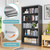 ZONLESON Metal Bookshelf,Adjustable 5-Tier Bookcase with High Weight Capacity,Bookshelves and Bookcases for Living Room,Office,Library,Black Book Shelf