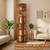 Lauxery Rotating Bookshelf Tower, 6-Tier 360° Bamboo Spinning Bookcase – Narrow Revolving Book Shelf, Floor Standing Space-Saving Storage Book Shelves for Small Space, Corner & Home Office | Walnut