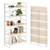 BHG Vintage Multifunctional Folding Bookshelf, No-Assembly Plant Stand Storage Rack Shelves for Home Office (White, 5-Tier)