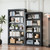 DUTYSEST 61" H Bookshelf, 5 Tier Adjustable Book Shelf, Black Metal Bookshelves and Bookcases, Modern Book Shelf for Living Room, Office, Easy Tool-Free Assembly