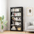 DUTYSEST 61" H Bookshelf, 5 Tier Adjustable Book Shelf, Black Metal Bookshelves and Bookcases, Modern Book Shelf for Living Room, Office, Easy Tool-Free Assembly