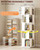 Foxemart 5-Tier Rotating Bookshelf Tower, 360° Spinning Modern Book Storage Bookcase, Stable Display Corner Book Shelf for Kids Room, Living Room, Bedroom, Home Office, White