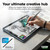 Fusion5 2026 Version 12" 2K Display Windows 11 Tablet PC with Stylus Pen - Built in USA - 12GB DDR5 RAM 512GB SSD, 13th Gen CPU, 12 inch Windows Tablet Computer, Built-in Fan, Fast Charging, Metallic