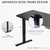 VIVO Electric 60 x 24 in Standing Desk, Memory Height Adjustment, 1B Series, Holds 220 lbs, One-Piece Black Top, Black Frame, DESK-KIT-1B6B
