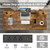 Legooin Electric Adjustable Height Standing Desk, 55×24 Inches Sit Stand Desk with Power Socket, 2 USB Ports, 3 Power Outlets, 4 Wheels,4 Memory Buttons Home Office Computer Workstations (Brown)