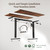 Klicelor 55 Inch Large Electric Standing Desk, Height Adjustable Office Desk, Sit Stand Up Computer Gaming Desk with Memory Preset, Two-Piece Desktop, Rustic Brown