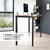 VIVO Premium Electric 71 x 30 inch Height Adjustable Memory Stand Up Desk, Black 4-Leg Quad Motor Frame, Black and Dark Walnut Table Top, DESK-KIT-F10BD