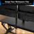 Mount-It! Standing Desk Converter Dual Monitor, 2 Screen Mounts Included, Height Adjustable Desk Riser in Black, Stand Up Desk Convertor Large 36" Wide, Sit Stand Convertor with Manual Lift Gas Spring