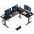 YORIWELL 75X61 Inches Reversible L Shaped Standing Desk Height Adjustable, Electric Corner Computer Desk with Cup Holder, Sit Stand up Home Office Desk, Ergonomic Gaming Desk, Black
