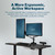 Vari Ergo 54x26 Electric Standing Desk – Height Adjustable Sit Stand VariDesk + Curved Waterfall Edge, 4 Memory Settings, Quick Assembly, Cable Management, 200 lb Capacity – Espresso (2 Boxes)