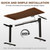 Solid Wood Electric Standing Desk 55"x23.6"Home Office Desk,Adjustable Workbench with 3 Stages Single Motor, Computer Workstation with T-Shaped Metal Bracket,Walnut Standing Table for Gaming(1 Box)