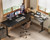 OffiGo 71 Inch Reversible L Shaped Electric Standing Desk, Height Adjustable Corner Stand up Desk, Ergonomic Large Lift Computer Table for Home, Office, Workstation, Black