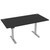 SKUTCHI DESIGNS INC. Quantum Series Electric Sit-Stand Straight Desk | Commercial Grade Height Adjustable Desk | 72" W X 36" D | Black Cypress