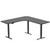 VIVO Electric Height Adjustable 71 x 71 inch Curved Corner Stand Up Desk, Black Table Top, Black Frame, Memory Controller, L-Shaped Workstation, E3C Series, DESK-KIT-E3CB2