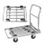 Foldable Heavy-Duty Push Hand Cart - Durable Stainless Steel Flatbed Trolley with Hollow Out Platform for Easy Moving, Transporting Bags & Goods - Versatile Dolly Cart