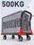 ZGLINMZ Heavy Duty Foldable Push Hand Cart - Portable Flatbed Dolly with Swivel Wheels for Office Warehouse and Moving Use - Folding Hand Truck