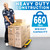 Mount-It! Heavy Duty Folding Hand Truck Dolly Platform Truck, 660 lb Flatbed Cart with Wheels, Foldable Platform Cart with 360° Swivel Casters, Push Cart for Moving Boxes & Furniture (MI-921)