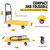 Foldable Heavy Duty Push cart, 660 lbs Dolly with Swivel Wheels for Home、Warehouse or Garage - Yellow