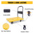 Foldable Heavy Duty Push cart, 660 lbs Dolly with Swivel Wheels for Home、Warehouse or Garage - Yellow