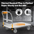 Heavy Duty Platform Truck 3000 lb Capacity, 44" x 28" Steel Flatbed Cart with 2 Detachable Handles, 6" Rubber Swivel Wheels, Industrial Push Dolly for Warehouse & Commercial Use