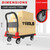XC-STC Heavy Duty Foldable Push Cart Dolly - Mobile Platform Truck with 360°Swivel Wheels, 35.4" L x 23.6" W, Large Reinforced Folding Hand Trolley for Moving,Black.