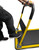 Heavy Duty Foldable Push Cart Dolly | 330 lbs. Capacity | Upgraded Collapsible Hand Truck Folding Platform with Swivel Wheels | Flat Bed Moving Wagon | Space Saving Push Handle (Yellow)