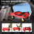 Hand Cart Dolly, Push Cart with 360 Swivel 5'' Wheels, 1200LBS Capacity, Dolly Cart with Wheels Warehouse Cart for Groceries, Garage, Warehouse - Red