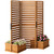 Outsunny Freestanding Outdoor Privacy Screen, 4 Self-Draining Planters/Raised Garden Beds, 3 Hinged Panels for Hot Tub, Patio, Backyard, Deck, Natural