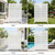 Kozyard Metal Privacy Screen 74" H x 47.2" W Decorative Outdoor Divider with Stand Panels Freestanding Screen Set for Deck Patio Balcony Garden Outdoor&Indoor (White/Horizontal Slat)