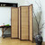 Loomveil 4 Panel Bamboo Room Divider - 5.6 ft Tall Brown Folding Privacy Screen, Double-Sided Freestanding Partition Wall with Natural Wood Frame for Home Office & Corner Privacy