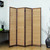Loomveil 4 Panel Bamboo Room Divider - 5.6 ft Tall Brown Folding Privacy Screen, Double-Sided Freestanding Partition Wall with Natural Wood Frame for Home Office & Corner Privacy