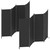 Morngardo Room Divider 6FT Folding Privacy Screens 8 Panel Partitions Dividers Portable Separating for Home Office Bedroom Dorm Decor (Black)