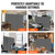 VEVOR Room Divider, 4 Panel Room Divider, 136" W Folding Privacy Screen and Portable Partition Divider for Room Separation, Freestanding Room Partitions for Office, Bedroom, Study, Grey