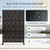 Kozyard Metal Privacy Screen 74" H x 47.2" W Decorative Outdoor Divider with Stand Panels Freestanding Screen Set for Deck Patio Balcony Garden Outdoor&Indoor(Black/Cube)