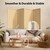 JOSTYLE Room Divider 4 Panel Folding Privacy Screen, Bamboo Room Divider Screen - 6 ft. Tall Wall Divider for Room Separation Freestanding Partition Separators, Beige, 70.9" H x 79.9" W