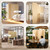 JOSTYLE Room Divider 4 Panel Folding Privacy Screen, Bamboo Room Divider Screen - 6 ft. Tall Wall Divider for Room Separation Freestanding Partition Separators, Beige, 70.9" H x 79.9" W