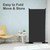 MAYOLIAH 4 Panel Room Divider 6ft Tall Freestanding Privacy Screen 136'' W Portable Office Partition w/Flat Base, Black