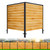 2 Panels No Dig Wooden Privacy Fence Screen, 42" H X 40" W Outdoor Air Conditioner Fences, Hide Trash Bins Or Ac Units, Decorative Garden, Patio, Backyard Fence -Temporary Fencing