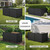 Kozyard 50" W x 48" H Outdoor Privacy Screen with Aluminum Posts, Air Conditioner Fence Panels, Pool Equipment Enclosure, Trash Can Screen Fence Kit for Outside Backyard Patio(Black/3Panels)