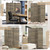 HOMCOM Room Divider, 6 Ft 4 Panel Folding Privacy Screen, Hand-Woven PP Wall Partition with Pine Wood Frame, Freestanding Room Separator for Bedroom, Home Office, No Assembly, Dark Rustic Oak