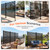 70.87" H x 47.24" W Outdoor Privacy Screens, Metal Fence Privacy Screen, Freestanding Decorative Privacy Screen with Base Feet for Patio Balcony Garden Backyard