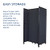 Versare Room Divider 360 Portable Partition Privacy Wall | Freestanding Office Dividers | Locking Wheels | Temporary Room Separator | 14' x 6'10" Marble Gray Sound Absorbing